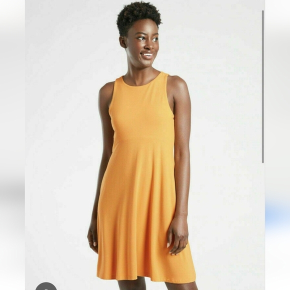 Athleta Santorini Stretchy Cotton Mini Dress 2xl - Picture 1 of 7
